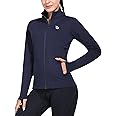 BALEAF Women's Fleece Running Jacket Water Resistant Full Zip Winter Cold Weather Gear Thermal Cycling Workout Jackets