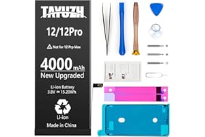 TAYUZH [4000mAh] Battery for iPhone 12/12 Pro, High Capacity Battery Replacement for iPhone 12 A2172 A2402 A2403 A2404,New 0 Cycle Spare Battery for iPhone 12/ iPhone 12 Pro with Repair Tools and Instruction