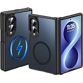 Hensinple Magnetic for Z Fold 8 Case,Samsung Galaxy Z Fold 8 Case[Fit for Mag-Safe ] Translucent Matte Military Grade Rugged 