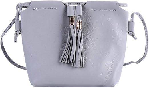 light gray crossbody bag