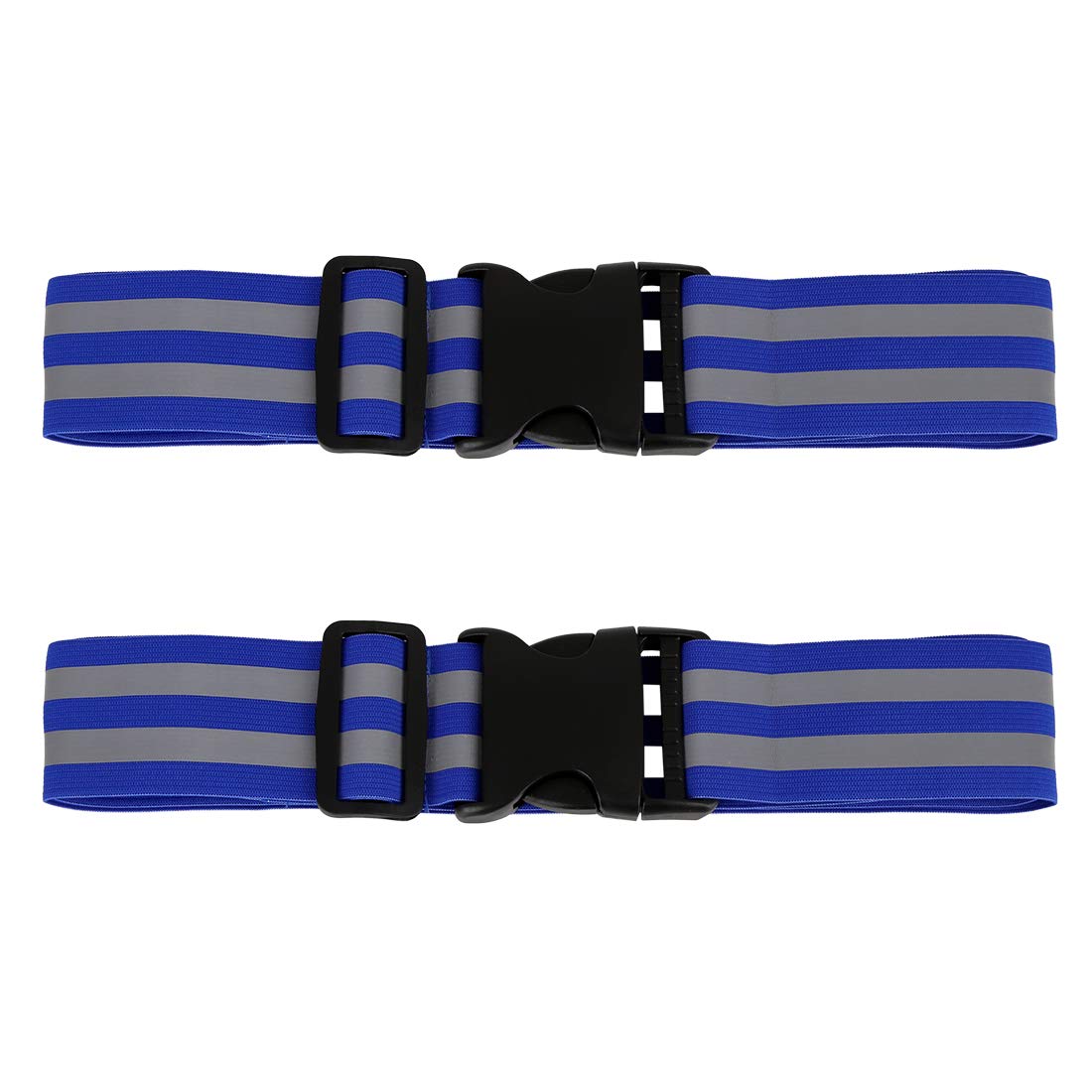 X AUTOHAUX 2 Pcs Reflective Bands for Waist Cycling Reflective Belts Blue