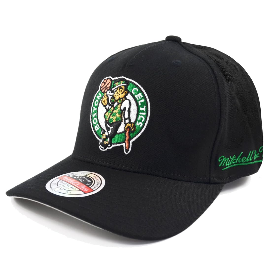 Mitchell & Ness NBA Snapback Cap Classic Red Curved Eazy Boston Celtics Black, black, One Size