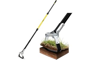 Jardineer Hula Hoe with Long Handle,Hoe Garden Tool, for Weeding, Stirrup Hoe for Flower Beds,Yards(64 inches)