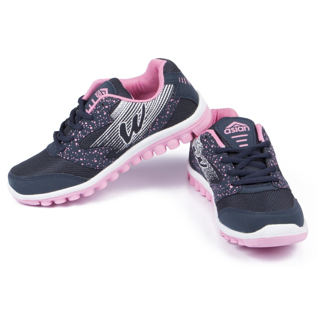 asian shoes riya 21 navy blue pink women sports shoes