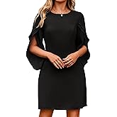 Simplee Womens Cocktail Dress 2025 Formal Flutter Sleeve Elegant Chiffon Trendy Wedding Guest Dresses