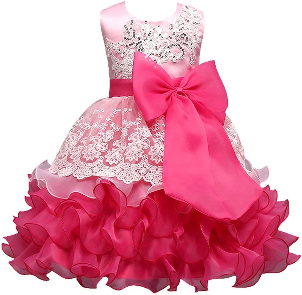 Happy Rose Vintage Ruffles Embroidered Sequins Flower Girl Dress Wedding Pageant