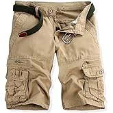 utcoco Men's Cargo Short Relaxed Fit Multi-Pocket Cotton Cargo Shorts for Men