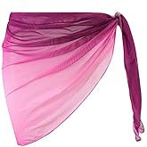 ZAFUL Boho Beach Cover Ups for Women Sarong Coverups Sheer Bikini Chiffon Wraps Skirts for Swimwear