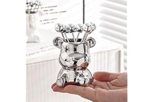 6pcs Stainless Steel Forks With Storage Jar Bear Utensils For Dessert Fruit