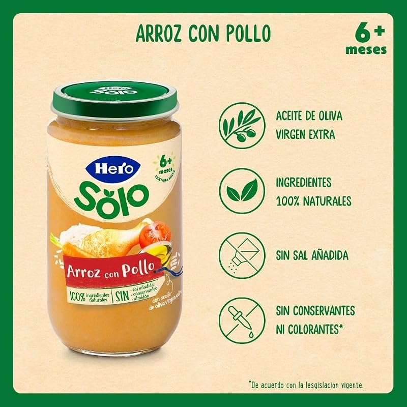 Hero Solo Caja Mixta Tarritos de Carne y Pollo Desde 6 Meses, 18 x 235 g