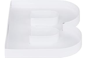 WENPACK 8" Small Fillable Cardboard Letter Shaped Paper Mache Cutouts Candy Tray Food Container (B)