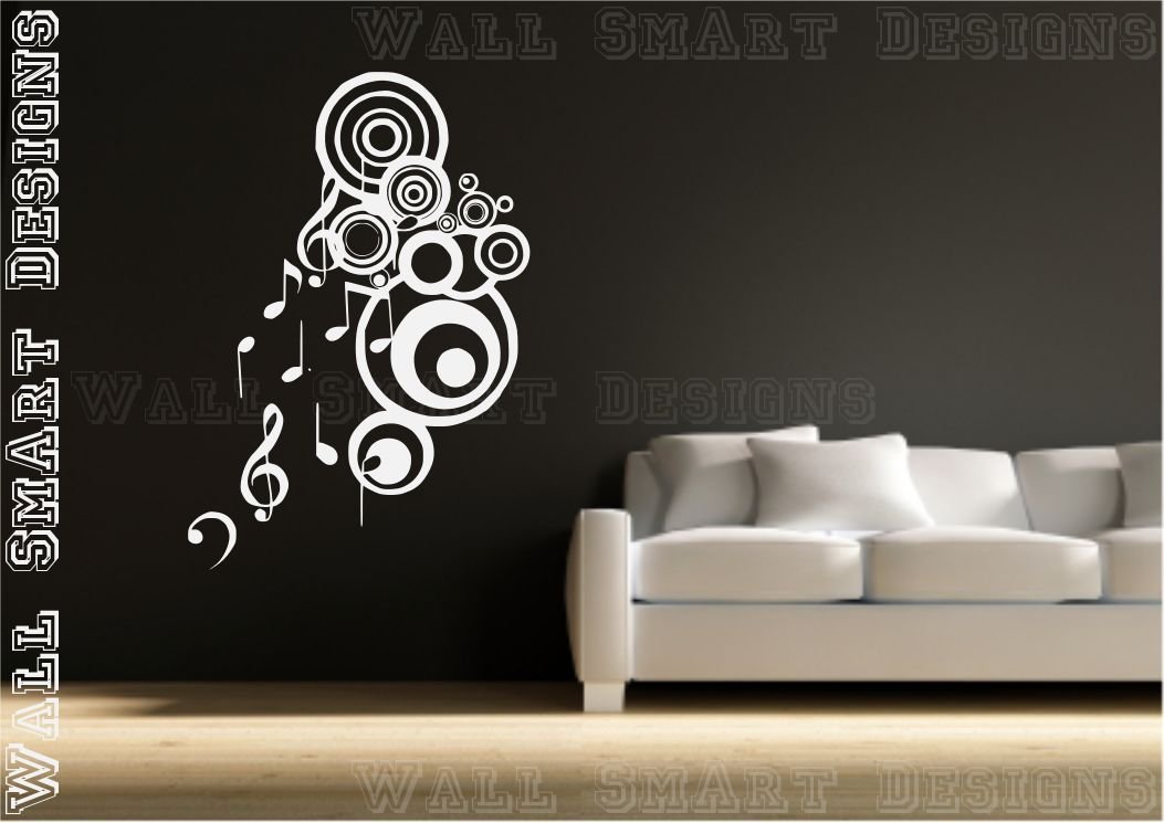 Music Note Wall Sticker Bedroom Lounge Kitchen Art Decal Mural