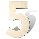 GDGDSY 14 Inch Blank Wood Number 5 Unfinished