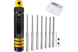 Model Chisel Sharp Wear Resistant Modeling Scriber Ergonomic Super Slim Hobby Cutting Tool with 0.1/0.2/0.4/0.6/0.8/1.0/2.0mm