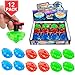 PROLOSO 12 Pack LED Spinning Tops Light Up Spinner Flashing UFO with Gyroscope