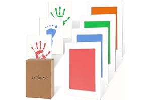 Tubuui 4-Pack Baby Footprint Kits,Inkless Hand and Footprint Kit,Clean Touch Baby Handprints and Footprints Kits,No Mess Ink Pad for Baby Hand and Footprints,Baby Shower Gifts for New Moms