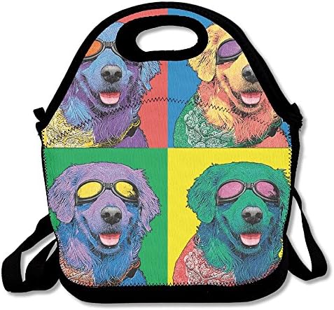 Pop Art Pet Dog Insulated Lunch Bag Picnic Lunch Tote For Work, Picnic, Travelling