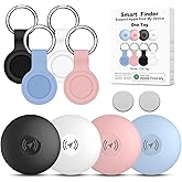 ZOOTEALY Air Tracker Tags-4 Pack Work with Apple Find My (iOS Only): Bluetooth Tracker with 4 Cases and 2 Replaceable Batteries - Key Finder Item Locator Smart Tag for Luggage Bags Wallet Suitcase
