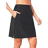 Pinup Fashion High Waisted Swim Skirts - Women's Tummy Control Swimsuits Bathing Suit Bottoms with Pockets