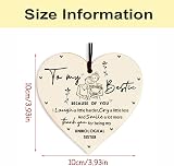 Siqian Friend Plaque Heart Hanging Gift Wood Decoration 10x10cm view 2