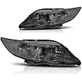 PM PERFORMOTOR Headlights Assembly Compatible with 2010 2011 Toyota Camry, 2Pcs Projector Headlamps with Smoked Lens Clear Corner