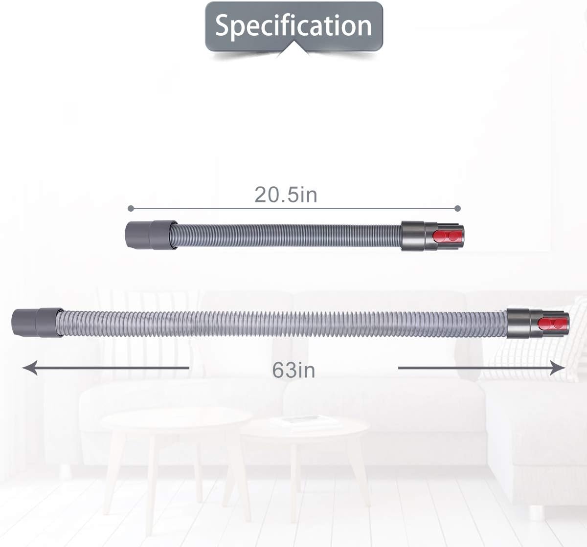 Flexible Pipe Extension Hose For Dyson V11 V10 V8 V7 Vacuum Cleaner (20