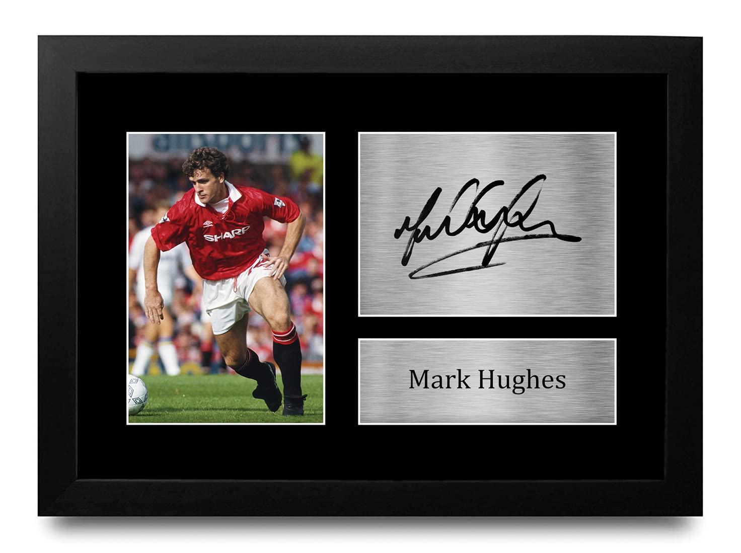 HWC Trading FR A4 Mark Hughes Gifts Printed Signed Autograph Picture for Football Fans and Supporters - A4 Framed