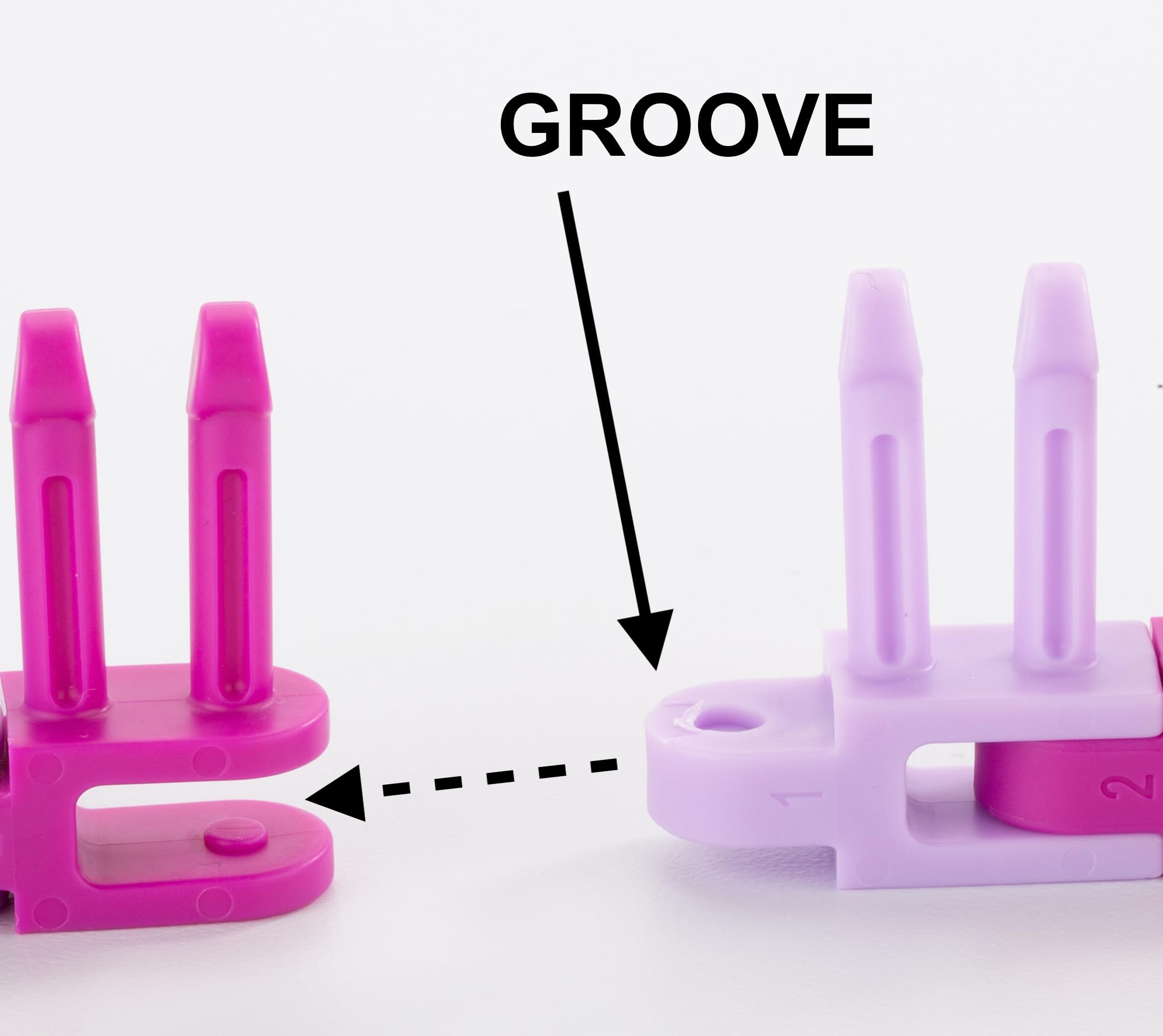 Authentic Knitting Board Flexee Loom Links Skinny, Small Gauge, for Thin Yarn, 48 Links, 96 pegs