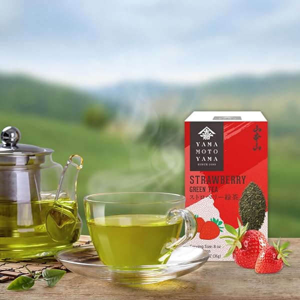 YAMAMOTOYAMA STRAWBERRY GREEN TEA, 18 BAGS