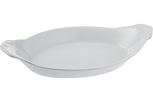 Bia Cordon Bleu White Oval Porcelain Au Gratin Bowl, 8 oz, White