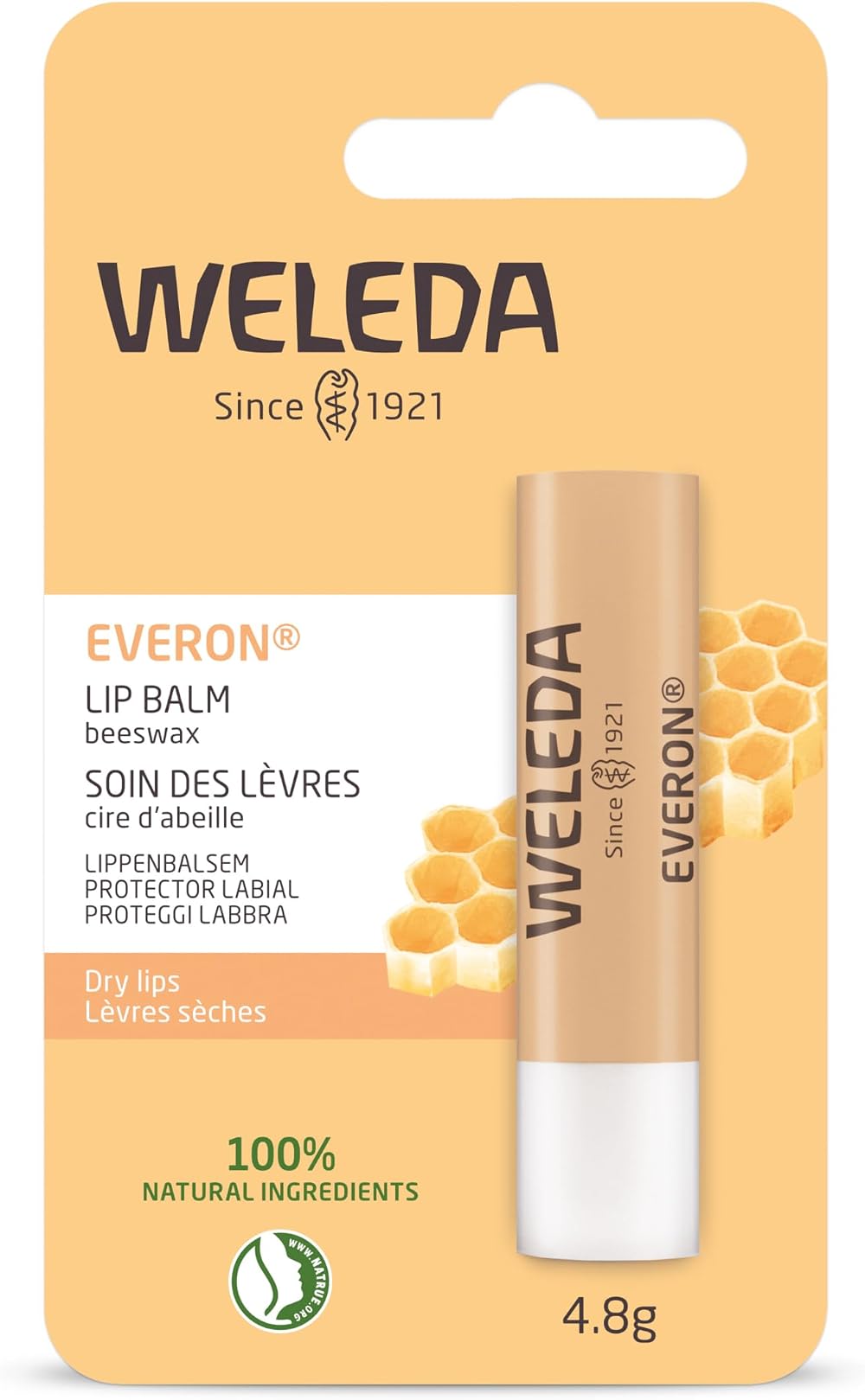 Weleda Everon Lip Balm Jojoba Oil Nourishing Treatment 4.8g Natural Organic