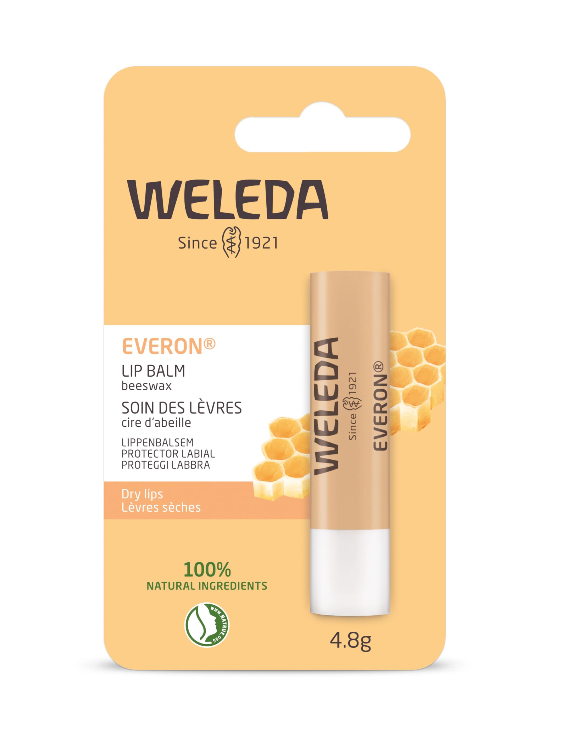Weleda Everon Lip Balm with Jojoba Oil, Nourishing Lip Treatment, 4.8 g