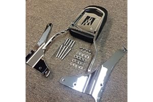 XHT Motorcycle Chrome Flame Fire Backrest Sissy Bar For 2005-2012 Suzuki Boulevard M50 VZ800 C50 VL800 C50T VL800T C50C VL800