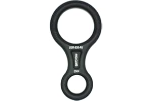 ProClimb 35 kN Fall Rescue Figure 8 Aluminum Descender Rigging Plate Heavy Duty Belay Device (Silver)