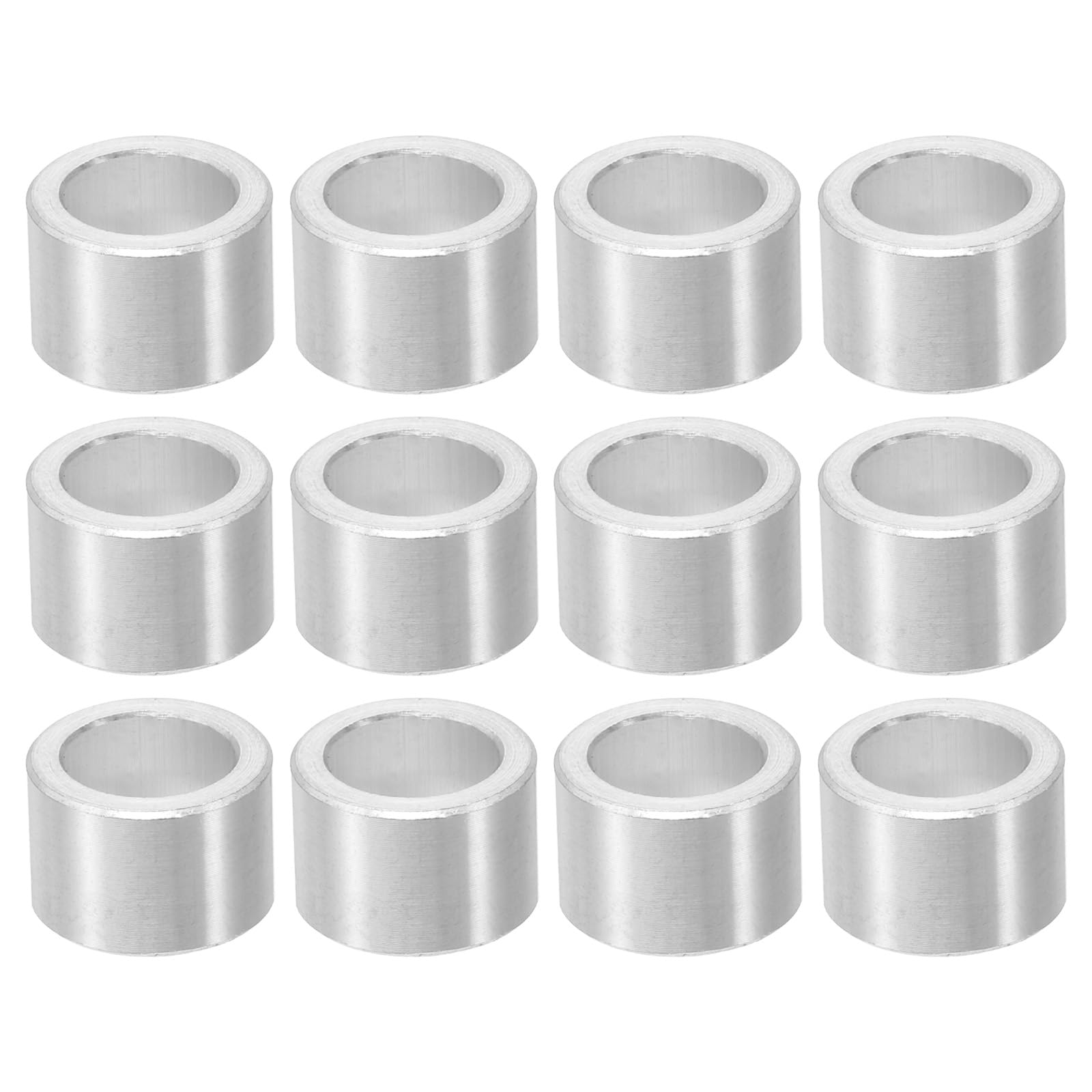 PATIKIL M8 Aluminum Spacers, 12 Pcs Metal Spacers Aluminum 8.2mm ID x 12mm OD x 8mm l Aluminum Spacer Screw Standoff Round for 5/16 or M8 Screw Bolts