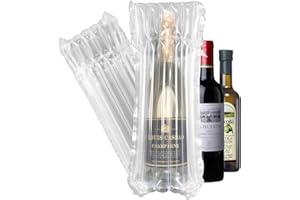 Hijelyn 18 Packs Wine Shipper Thick Inflatable Wine Shipping Packaging 65um Material Bottle Packaging for Air Travel, Liquor Shipping Protector Bags with Air Pump for Safe Transportation with Luggage