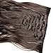 S-noilite17 Long Curly Wavy Dark Brown Clip in on 8 Pieces Full Head Set Hair Extensions 8pcs Hairpiece Extension for Girl Lady Women by US Fashion Outlet