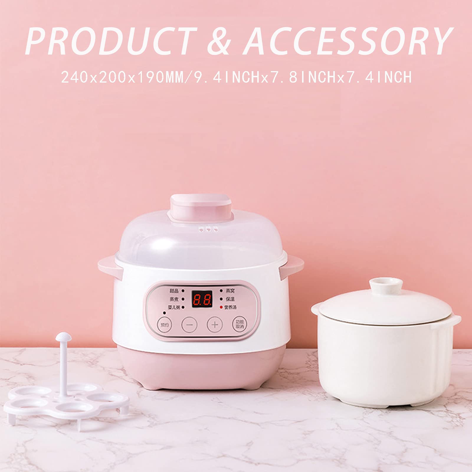 Smart Small Electric Stewing Pan Appointment Timing Sputum Stewed Automatic Mini Boiled Porridge Soup Pot Electric Stew