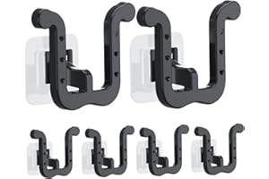 6Pcs Wall Mounted Shoe Rack U-Shaped No-Drill Self-Adhesive Wall Shoe Organizer Plastic Heavy-Duty Holder for Bathroom Bedroo