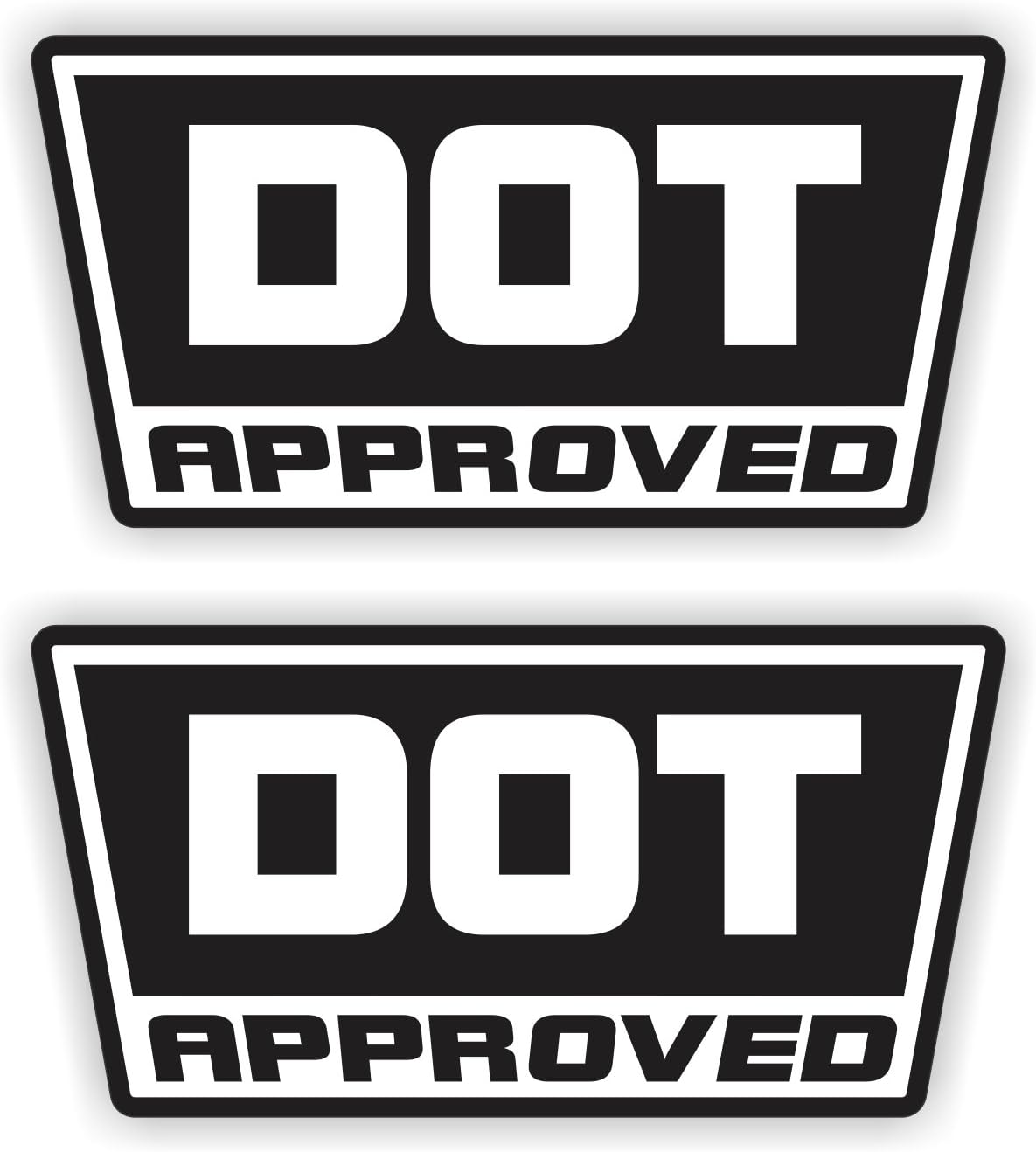 (2) DOT D O T Approved Motorcycle Helmet Stickers | Hard Hat Safety Decals Labels | 2-pack