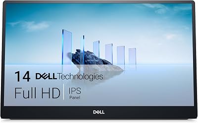 Dell P1424H 14 Inch FHD Portable Monitor IPS 60Hz 6ms USB-C Silver Warranty