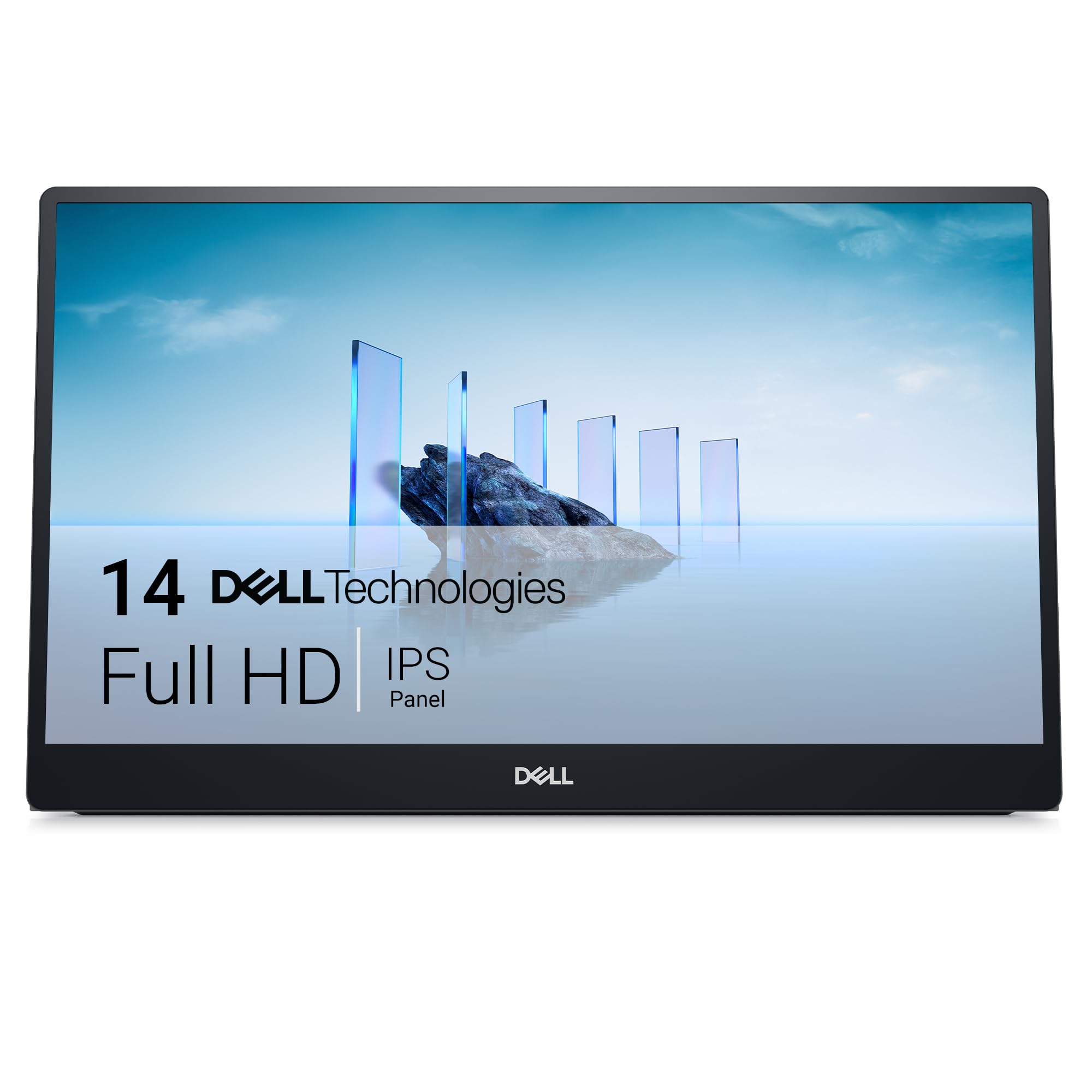 Dell P1424H 14 Inch Full HD (1920x1080) Portable Monitor, 60Hz, IPS, 6ms, 2x USB-C, 3 Year Warranty, Silver