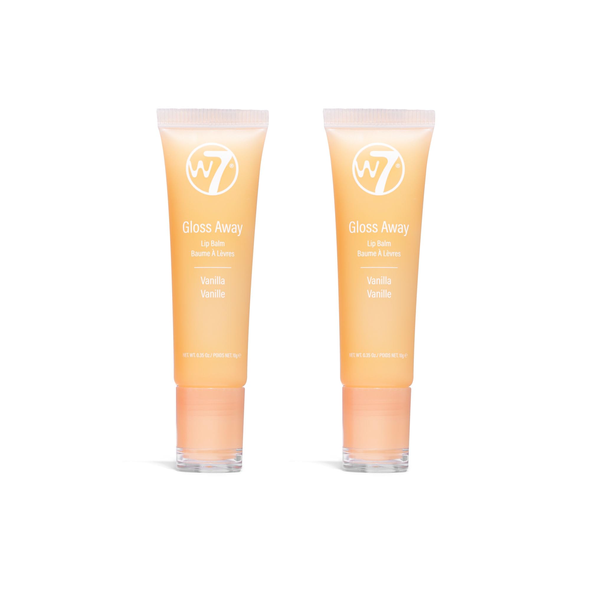 W7 Gloss Away Lip Balm Duo - Hydrating Lip Balm Set with Shea Butter & Fruit Extracts - Restores Chapped & Dry Lips - Vegan & Cruelty-Free - Vanilla