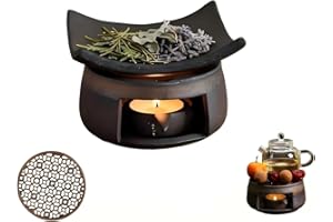 Cedar and Zen Burner,Incense Burner Kit, Aromatherapy Incense Burner,Ceramic Aromatherapy Stove Esstial Oil Burner for Teapot