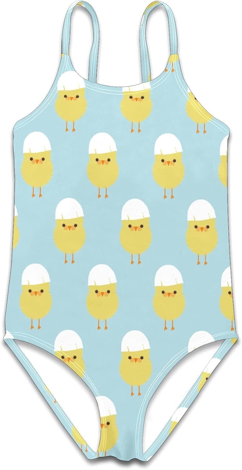 Girls Swimsuit Easter Little Chicken Swimwear Toddlers Kids