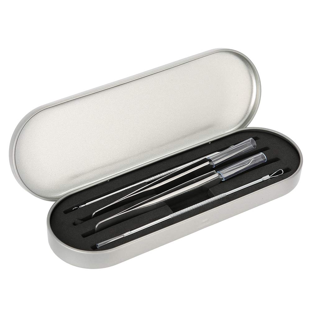 Professional Storage Box, Tweezers for Eyelash Extension Tweezers Organizer Case for Eyelashes Makeup Tool(Silver)