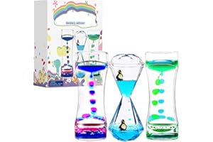 LIVOND Calming Sensory Toys for Kids with Autism ADHD Anxiety or Special Needs-3 Pack Liquid Motion Bubbler Timers (Style #3)