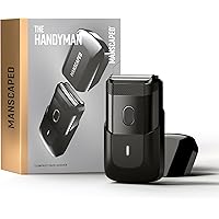 MANSCAPED® The Handyman™ Compact Face Shaver – Portable Men’s Travel Facial Hair Groomer, USB-C Rechargeable Razor, Electric