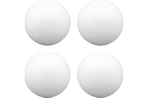 DNB SPORTS DNB 4 Inch Foam Balls - 4Pcs 4'' Smooth White Round Polystyrene Ball Craft Supplies