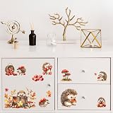 Peacoblue Rub on Transfer Decals Hedgehog Apple Trees 6"x12" 3Pcs view 4